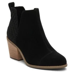 TOMS Boots|Women's , Everly Cutout Boot Black Embossed