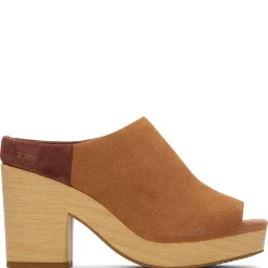 TOMS Pumps & Heels|Women's , Florence Sandal Brown Sugar