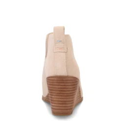 TOMS Wedges|Women's , Kallie Boot Sahara Suede