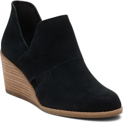 TOMS Boots|Women's , Kallie Cutout Boot Black Suede