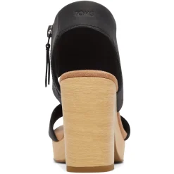 TOMS Sandals|Women's , Majorca Platform Sandal Black Leather