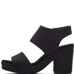 TOMS Pumps & Heels|Women's , Majorca Platform Sandal Black Basketweave