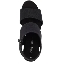 TOMS Pumps & Heels|Women's , Majorca Platform Sandal Black Basketweave