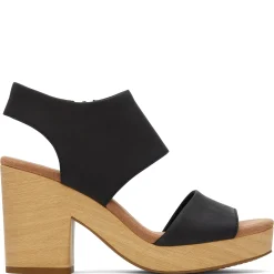 TOMS Pumps & Heels|Women's , Majorca Platform Sandal Black Leather