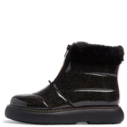 TOMS Boots|Women's , Mallow Puffer Cuff Boot Black Glitter Rainbow