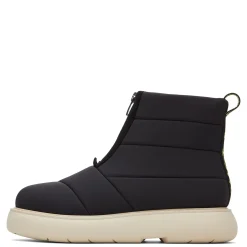 TOMS Boots|Women's , Mallow Puffer Boot Black Repreve Matte Woven