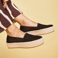 TOMS Slip-On Shoes|Women's , Valencia Slip-On Black