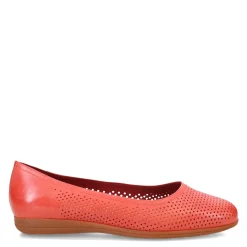 Trotters Flats|Women's , Darcey Flat Red Perf