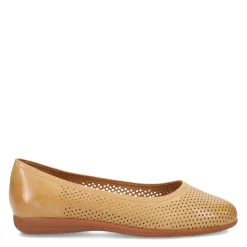 Trotters Flats|Women's , Darcey Flat Tan Perf