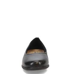 Trotters Flats|Women's , Darcey Flat Black Leather
