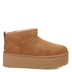 UGG Boots|Women's , Classic Ultra Mini Platform Boot Chestnut