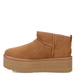 UGG Boots|Women's , Classic Ultra Mini Platform Boot Chestnut