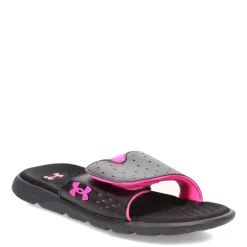 Under Armour Sneakers & Athletic|Women's , Ignite 7 Slide Sandal Black/Black/Rebel Pink
