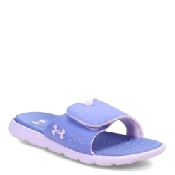 Under Armour Sneakers & Athletic|Women's , Ignite 7 Slide Sandal Baja Blue/Nebula Purple