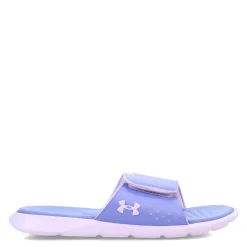 Under Armour Sandals|Women's , Ignite 7 Slide Sandal Baja Blue/Nebula Purple