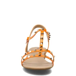 Vaneli Sandals|Women's , Brunel Sandal Orange Wrinkle Patent