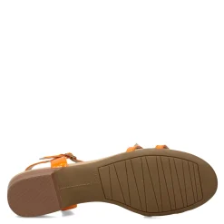 Vaneli Sandals|Women's , Brunel Sandal Orange Wrinkle Patent